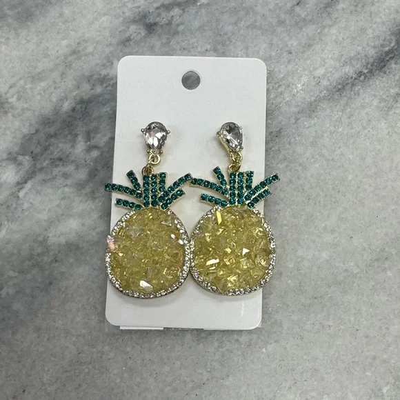 Pineapple Crystal Earrings - Picture 1 of 1